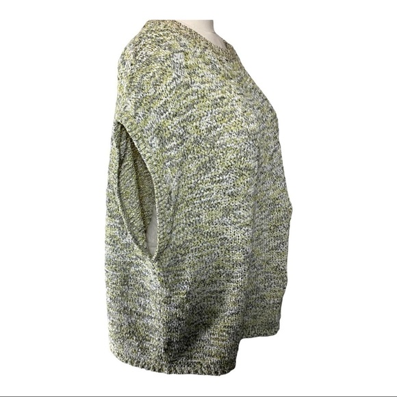 H & M knit stretchy comfy neutral tones oversized top short sleeves size medium - Picture 2 of 9